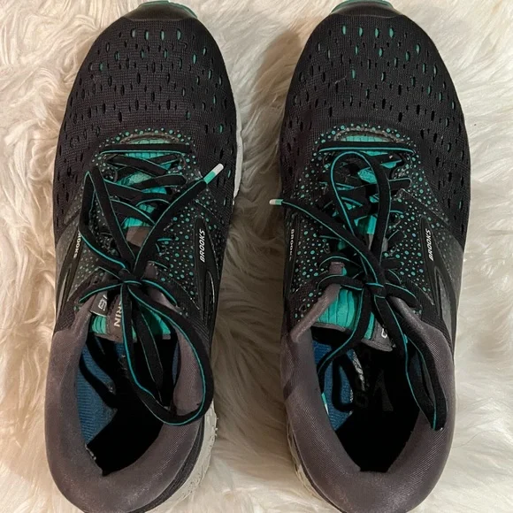 Brooks Womens Glycerin 16 1202781D081 Lace Up Black Running Shoes Size 10D - Picture 7 of 9